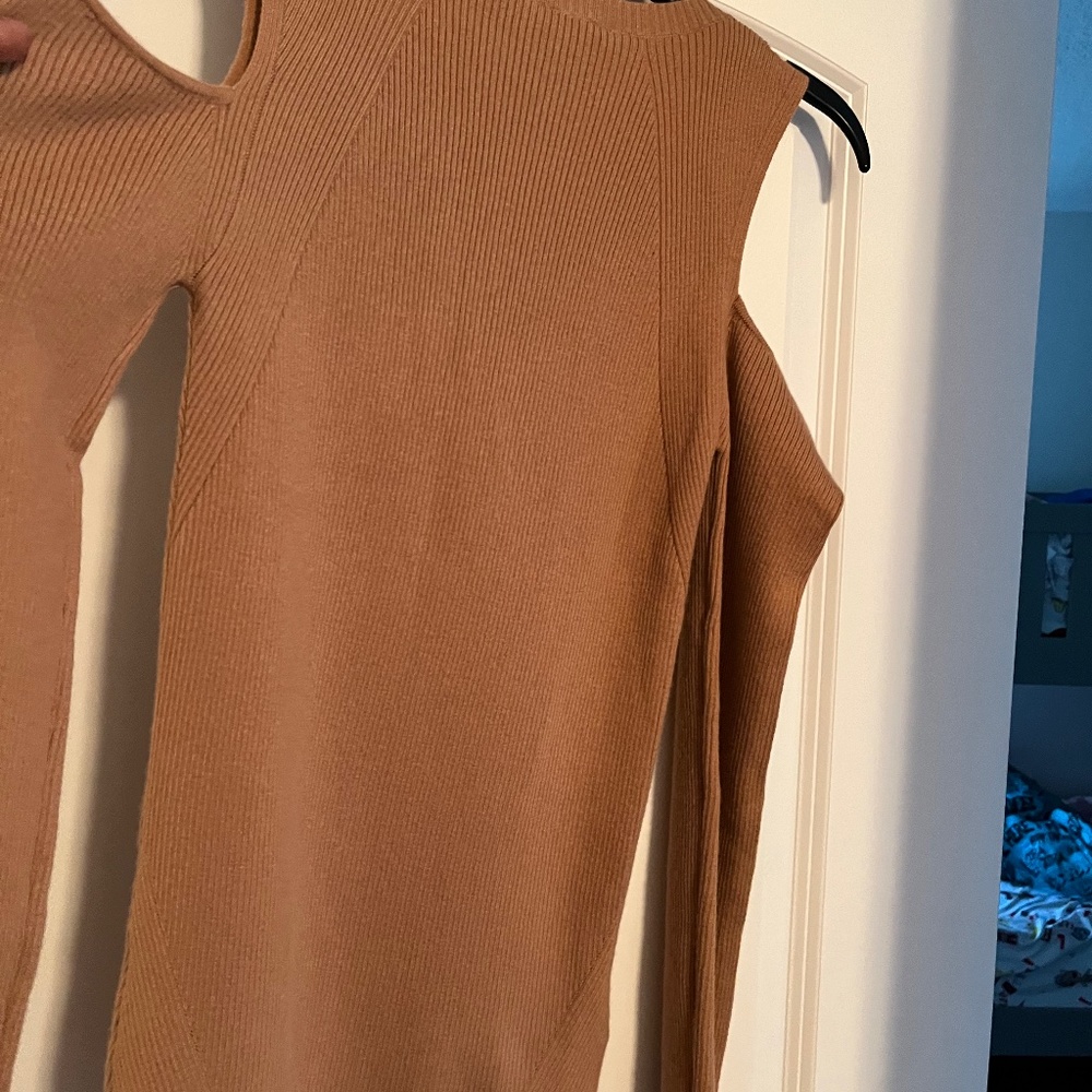 BCBG Cold Shoulder Sweater